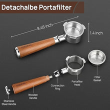 Load image into Gallery viewer, Bottomless Portafilter 54mm with 3 Ears, Replacement Bottomless portafilter Compatible with Breville Barista and 54mm Machines, Filter Basket Included