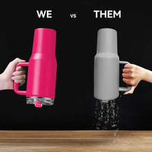 Load image into Gallery viewer, Gpeng 30 oz Tumbler with Handle, Water Bottles with Straw Lid, Insulated Stainless Steel Travel Mug Cup Holder Friendly, Keep Drinks Cold or Hot for Hours