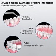 Load image into Gallery viewer, Water Flosser Equipped with Two Water Tanks for Home and Travel,3 Modes Dental Oral Irrigator,Portable,IPX7 Waterproof,Powerful Battery Life, Water Dental Flossers for Teeth (Black)