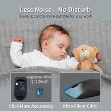 Load image into Gallery viewer, Wireless Mouse for Chromebook, Laptop, PC, MacBook, Slim Portable Optical Computer Mouse with USB Mini Receiver, Quiet Click, 2400 DPI, 2.4GHz Cordless Silent Travel Mobile mice - Black