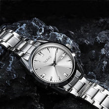 Load image into Gallery viewer, Taxau Mens Silver Watches Luxury Silver Watch for Men Waterproof Analog Quartz Stainless Steel Men s Dress Watches Minimalist Casual Wrist Watch Large Face with Day Date Relojes para Hombres