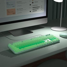 Load image into Gallery viewer, Wired Backlit Keyboard, Full Size USB Keyboard with Colorful Retro Keycaps, Numeric Keypad and Media Hotkey for Computer Desktop PC Laptop and Windows 7 8 10 11