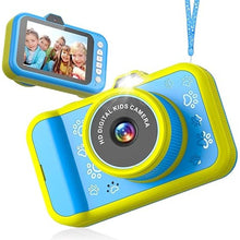 Load image into Gallery viewer, Kids Camera 3.5 inch Big Screen 1080P 48MP Front Selfie Toddler Digital Camera for Kids 10X Zoom in Toy Camera Chritmas Birthday Gift for Kids Age 3-12 (Blue)
