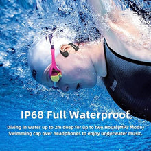 Load image into Gallery viewer, Bluetooth 5.3 Bone Conduction Headphones Waterproof Underwater Headphones for Swimming, 32G IPX8 Waterproof MP3 Player for Swimming Earbuds Running