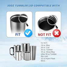 Load image into Gallery viewer, 30 oz Tumbler Lid, 2 Pack Replacement Lids Fit for YETI umbler Lid, 14 oz Mug and 35 oz Straw Mug, Spill Proof Cup Lids Covers with Magnetic Slider Switch