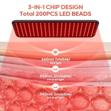 Load image into Gallery viewer, BEICHEN Red Light Therapy for Body and Face, 660nm 850nm 940nm Infrared Redlight-Therapy Lamp Device with Large Panel and Stable Stand at Home, Idea Gift for Women Wife Mom Sister Girlfriend