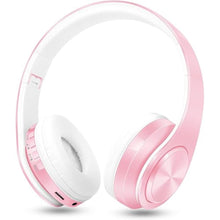 Load image into Gallery viewer, RAT TAIL V5.0 Bluetooth Headphones Over-Ear, Foldable Wireless and Wired Stereo Headset Micro SD/TF, FM for Cell Phone,PC,Soft Earmuffs &Light Weight for Prolonged Wearing (Pink)
