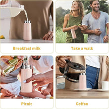 Load image into Gallery viewer, 8 oz Water Bottles Made of 304 Stainless Steel, Small Water Bottles Double Wall Vacuum Insulation for Hot&Cold Drinks, Water Bottle Purse with Carry Handle - 100% Leakproof(Pink)