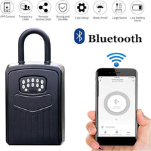 Load image into Gallery viewer, Smart Lock Box for Key with Code, Bluetooth APP Control Key Box Wall Mount and Hanging 2 Install Ways, Digital Lockbox for Keys Outdoor, Hide a Key Outside