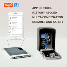 Load image into Gallery viewer, Smart Lock Box for Key with Code, Bluetooth APP Control Key Box Wall Mount and Hanging 2 Install Ways, Digital Lockbox for Keys Outdoor, Hide a Key Outside