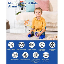 Load image into Gallery viewer, Alarm Clock for Kids - OK to Wake Kids Alarm Clocks with 4 Brightness Levels 5 Night Lights & Sound Machine, Rechargeable Sleep Training Clock with Snooze Function for Boys Girls Bedrooms