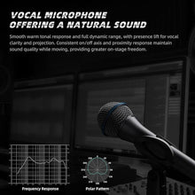 Load image into Gallery viewer, Vocal Dynamic Microphone, Metal Handheld Wired Microphone for Singing, Mic Suitable for Karaoke and Recording, with On/Off Switch and 16.4ft XLR Cable