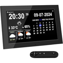 Load image into Gallery viewer, Jazeyeah Digital Calendar, 10.1 Inch WiFi Smart Electronic Digital Desk Office Calendar with Clock Reminder Settings, Alarm Clock for seniors