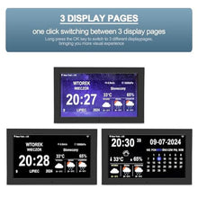 Load image into Gallery viewer, Jazeyeah Digital Calendar, 10.1 Inch WiFi Smart Electronic Digital Desk Office Calendar with Clock Reminder Settings, Alarm Clock for seniors