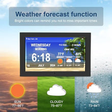 Load image into Gallery viewer, Jazeyeah Digital Calendar, 10.1 Inch WiFi Smart Electronic Digital Desk Office Calendar with Clock Reminder Settings, Alarm Clock for seniors