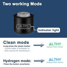Load image into Gallery viewer, ALTHY Hydrogen Water Generator Bottle Cup Dupont SPE+PEM Dual Chamber lonizer,Upgrade 40 Electrolysis Times/Fully Charged for Travel