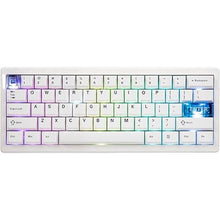 Load image into Gallery viewer, CIDOO QK61 V2 VIA Programmable 60% Compact Keyboard, USB-C/BT5.0/2.4Ghz Wireless, Hot Swappable Custom Mechanical Keyboard with Gasket Mounted, PC Plate, 3000mAh Battery for Win/Mac (White)