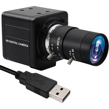 Load image into Gallery viewer, MMlove 8MP USB Camera High Speed 30fps 5-50mm 10X Optical Zoom Lens 2448P USB Webcam Manual Close up Zoom in and Out Golf Swing Camera for Industrial Machine Vision Support PC Raspberry Pi