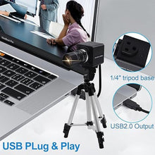 Load image into Gallery viewer, MMlove 8MP USB Camera High Speed 30fps 5-50mm 10X Optical Zoom Lens 2448P USB Webcam Manual Close up Zoom in and Out Golf Swing Camera for Industrial Machine Vision Support PC Raspberry Pi