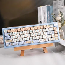 Load image into Gallery viewer, Cute Duck Keyboard Keycaps,MOA Profile 139 Keys Custom Keycaps Set Thick PBT Dye Sublimation Kawaii Round Key Cap for Cherry MX Switch 75% 60% 100-Percent Mechanical Gaming Keyboard