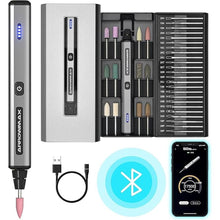 Load image into Gallery viewer, AM ARROWMAX Mini Engraving Pen, Cordless Rotary Tool with 36 Bits, Aluminum Case, Bluetooth, APP, Wireless Magnetic Charge, Engraving Tool for Jewelry, Wood, Glass, Carving (SGS MINI)