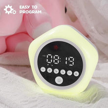 Load image into Gallery viewer, Kids Alarm Clock, Ok to Wake Clock with Green Light Red Light, Toddler Sleep Training Clock for Children
