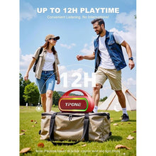 Load image into Gallery viewer, Portable Bluetooth Speaker, 30W (Peak) Wireless Speaker for Outdoor, Up to 12H Playtime, IPX5 Waterproof with Light, TWS Pairing, for Home/Party/Outdoor/Beach, Birthday Gift (Red)