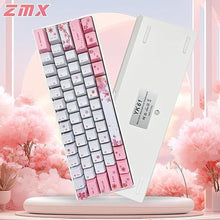 Load image into Gallery viewer, Cherry Blossom Pink Mechanical Keyboard,60% Compact Hot Swappable USB-C Wired RGB Gaming Keyboard 61 Keys Mini Cute Keyboard with Dye-Sublimation PBT Keycap for PC/Mac (Red Switch)