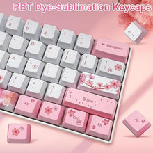 Load image into Gallery viewer, Cherry Blossom Pink Mechanical Keyboard,60% Compact Hot Swappable USB-C Wired RGB Gaming Keyboard 61 Keys Mini Cute Keyboard with Dye-Sublimation PBT Keycap for PC/Mac (Red Switch)