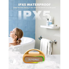 Load image into Gallery viewer, Portable Bluetooth Speaker, 30W (Peak) Wireless Speaker for Outdoor, Up to 12H Playtime, IPX5 Waterproof with Light, TWS Pairing, for Home/Party/Outdoor/Beach, Birthday Gift (Peach Fuzz)