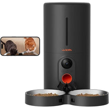 Load image into Gallery viewer, WOPET Automatic Cat Feeder with Camera for Two Cats, 1080p HD Automatic Dog Feeder, 5G WiFi Pet Feeder with Night Vision for Cat & Dog, SD Card Storage & 2-Way Audio