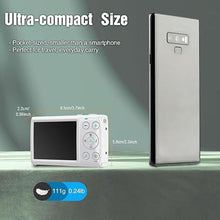 Load image into Gallery viewer, Digital Camera White Vlogging Camera 32GB Card 4K Video 2.8"" Big Screen Portable Compact Travel Camera