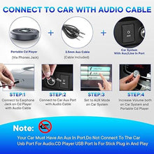 Load image into Gallery viewer, Portable CD Player with Speakers and Headphones:Rechargeable CD Walkman Anti-Skip Protection-CD/MP3/USB/BT Play-Bluetooth Transmit/AUX Car Connection-Personal/Seniors/Travel/Music/Audiobook