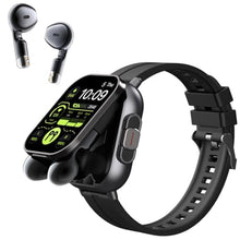 Load image into Gallery viewer, Denash Smart Watch with Earbuds, 2.01" HD Screen Fitness Watch, 2 in 1 Smartwatch with 100+ Sport Fitness Tracker, Sleep/Heart Rate/Blood Pressure Monitor Pedometer for iOS & Androd,Black
