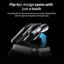 Load image into Gallery viewer, Denash Smart Watch with Earbuds, 2.01" HD Screen Fitness Watch, 2 in 1 Smartwatch with 100+ Sport Fitness Tracker, Sleep/Heart Rate/Blood Pressure Monitor Pedometer for iOS & Androd,Black