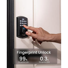 Load image into Gallery viewer, DESLOC A100F Keypad Fingerprint Door Lock, Keyless Entry Door Lock, Smart Lock Deadbolt for Front Door, Easy Installation, Emergency Power Port,12 Months Battery, IP54 Waterproof, 5 Keys