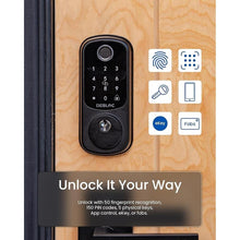 Load image into Gallery viewer, DESLOC Smart Door Lock B200, Smart Deadbolt Lock, Keyless Entry Door Lock, Fingerprint Deadbolt Smart Lock, Smart Locks for Front Door, App Control, Touchscreen Keypad Deadbolt, 12-Month Battery, IP54