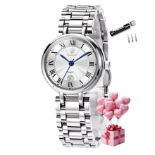 Load image into Gallery viewer, Taxau Silver Watches for Women Stainless Steel Watch Ladies Dress Watch for Small Wrist Analog Quartz Women Waterproof Watch Elegant Women s Wristwatch Female Watch with Date Number Minimalist