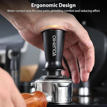 Load image into Gallery viewer, 58mm Espresso Tamper - Spring-Loaded Coffee Tamper with Flat Stainless Steel Base, Compatible with Breville 58mm Portafilter Basket, Professional Barista Accessories, Black