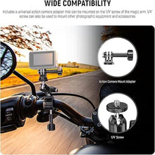 Load image into Gallery viewer, Neewer Action Camera Pole Mount with Two 360° Ball Heads 1/4" Screw Action Camera Adapter, Holder Clamp for Motorcycle Bike Handlebar, Compatible with GoPro Hero13 12 11 10 9 Max360 Insta360 DJI Osmo