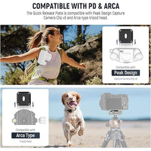 Load image into Gallery viewer, NEEWER GM41 Low Profile Tripod Ball Head, 40mm Metal Panoramic Camera Mount Adapter with 1/4" Arca Type QR Plate Compatible with Peak Design Capture Camera Clip, 360° Swivel & 90° Tilt, Max Load 22lb