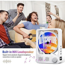 Load image into Gallery viewer, Desktop CD Player with Speakers, Oilsky CD Players for Home, Bluetooth 5.3 CD Player with Hi-Fi Stereo Sound,Remote Control,LED Display,Dust Cover,Supports CD/Bluetooth/TF Card/USB/AUX for Home