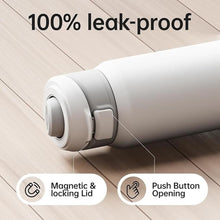 Load image into Gallery viewer, Insulated Magnetic Water Bottle - Reusable Stainless Steel Bottle with MagSafe Compatible Phone Holder - Keeps Cold for 24 Hours - Perfect for Gym, Sports, and Travel - White 32oz