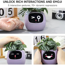 Load image into Gallery viewer, Intelligent Flower Pot, Electronic Bud, Maintenance Plant Assistant, Fun Interactive Flower Pot, Indoor Green Planting Monitoring, LCD Screen Display, Cell Phone APP Connection (Purple)
