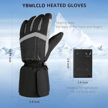 Load image into Gallery viewer, Heated Gloves for Men Women, Touchscreen Electric Waterproof Heating Gloves for Cycling Camping Motorcycle Driving