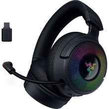 Load image into Gallery viewer, Razer Kraken V4 Wireless Gaming Headset: 2.4GHz, Bluetooth, USB - Super Wideband Mic - 40 mm Drivers - 9 Zone RGB Lighting - for PC, Mac, PS5, Nintendo Switch, Steam Deck, Smartphone - Black