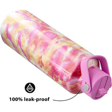 Load image into Gallery viewer, Meoky Water Bottle with Straw for Women: 24 oz Stainless Steel Insulated Water Bottle BPA-Free for Home Office Sports - Girlfriend Wife Mom, Sakura