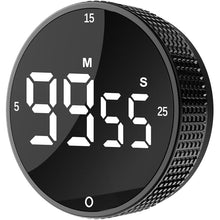 Load image into Gallery viewer, Upgrade Digital Kitchen Timer - Magnetic Countdown Countup Visual Pomodoro Timer with Large LED Display, 3-Preset Times (5, 15, 25), 3 Volume Levels, Ideal for Cooking, Baking and Fitness (1, Black)