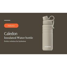 Load image into Gallery viewer, EmberIce double wall Insulated Stainless Steel Water Bottle with Straw, Lid, 12hr Hot and 24hr Cold Drinks, 24 oz (Caledon, 24 oz)