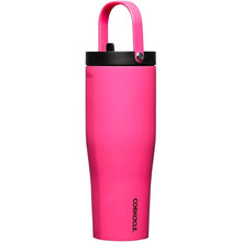 Load image into Gallery viewer, Corkcicle Go Cup XL Insulated Tumbler with Lid and Straw, Dragonfuit, 30 oz – Reusable Water Bottle Keeps Beverages Cold for 12hrs – Cupholder Friendly Tumbler, Leak-Proof Design